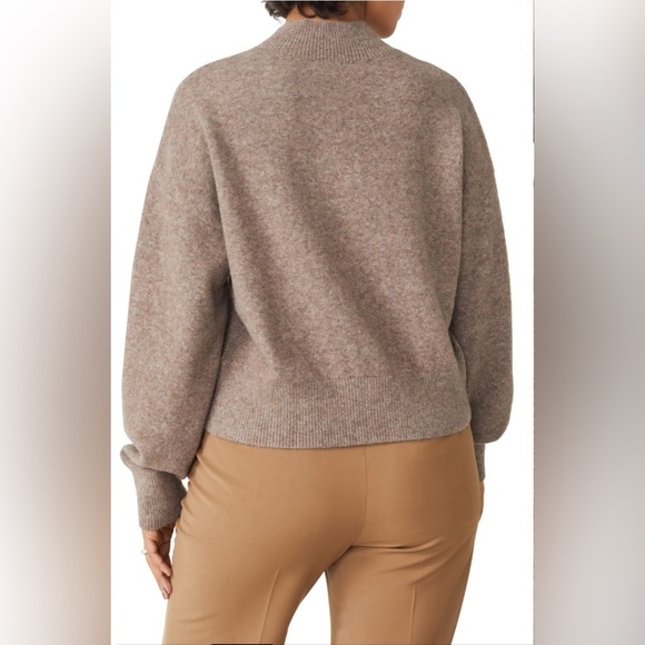 & OTHER STORIES Taupe mock neck Wool blend sweater size S - Picture 16 of 16